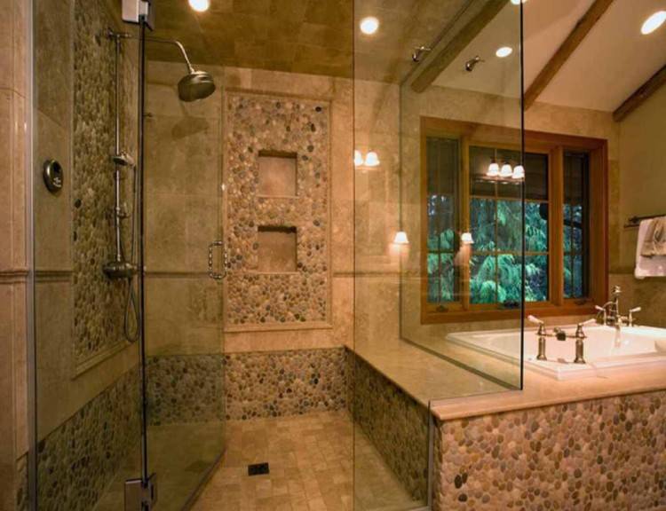 stone showers designs stone walk in shower