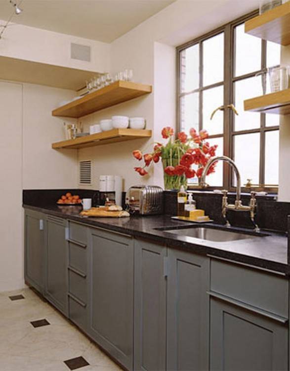 Kitchen : Narrow Space Small Kitchen Idea Home Ideas With Island