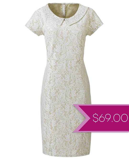 Plus Size Bonded Lace Dress