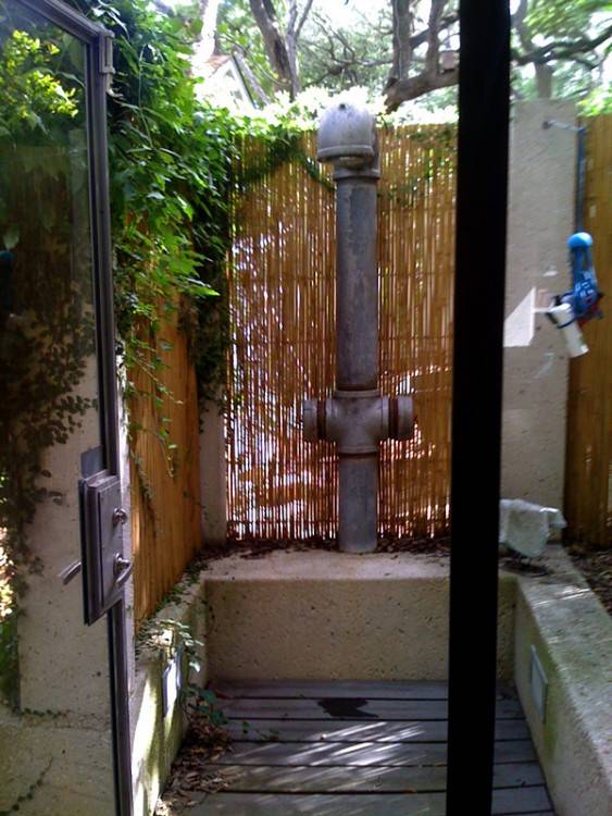 outdoor shower drainage