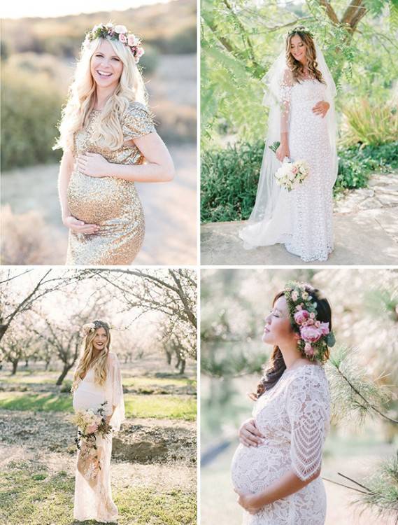 Discount Country Western Maternity Wedding Dresses With Flowers A Line Sweetheart Neckline Bohemian Style Rustic Blush Pink Plus Size Bridal Dress Tidebuy