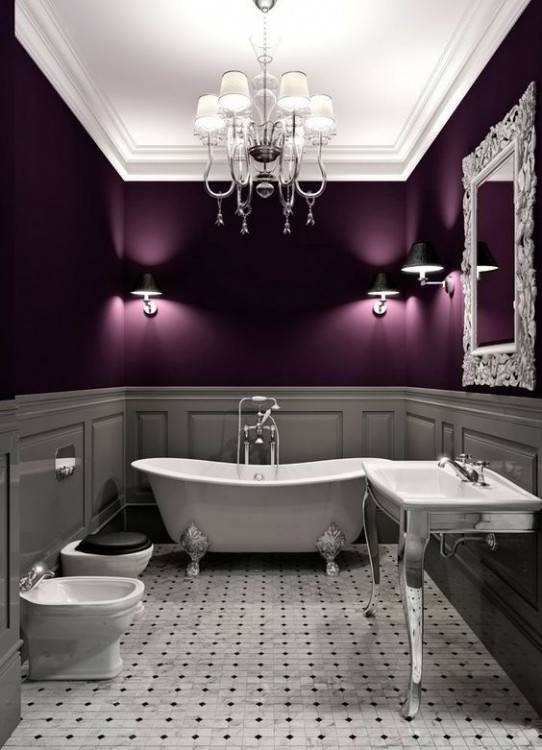 grey bedroom soft soothing purple