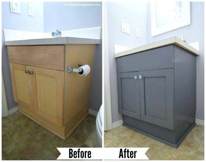 bathroom oak cabinets