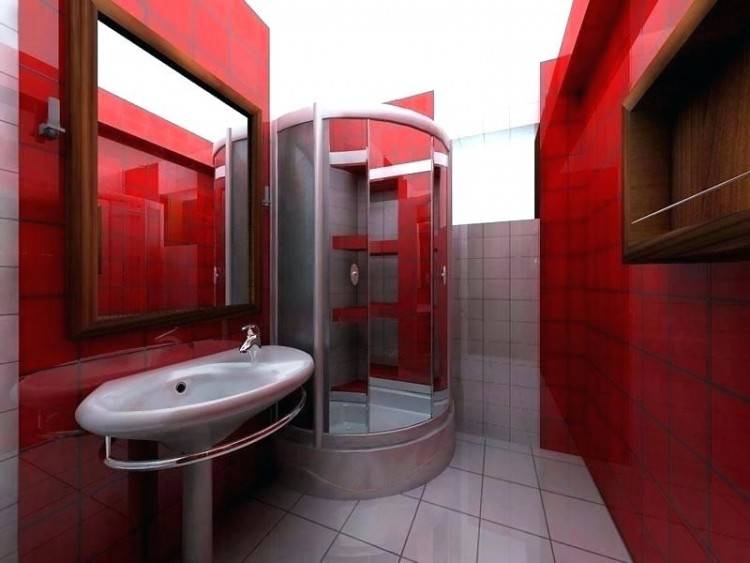 red black and white bathrooms designs