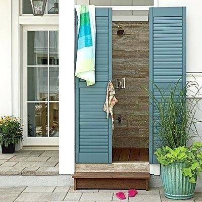 i l o v e outdoor beach showers shower house