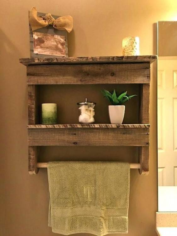 pallet wood wall bathroom