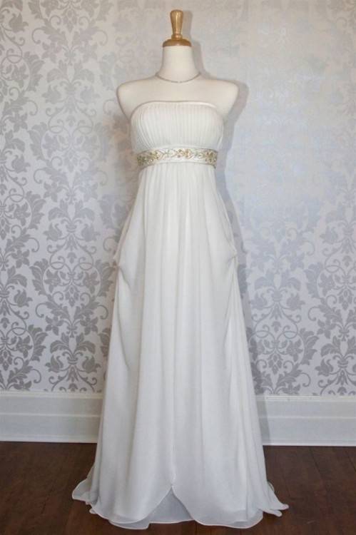 Linen wedding dress