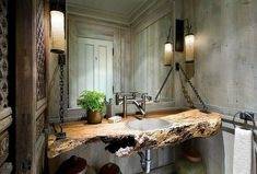 Use our rustic bathroom decor