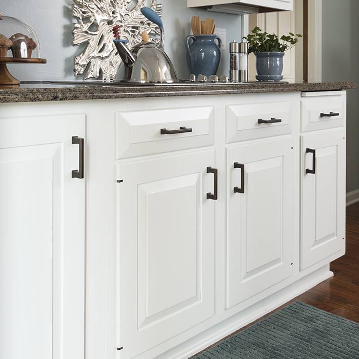 White painted kitchen cabinets