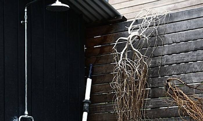 An outdoor shower in South Carolina