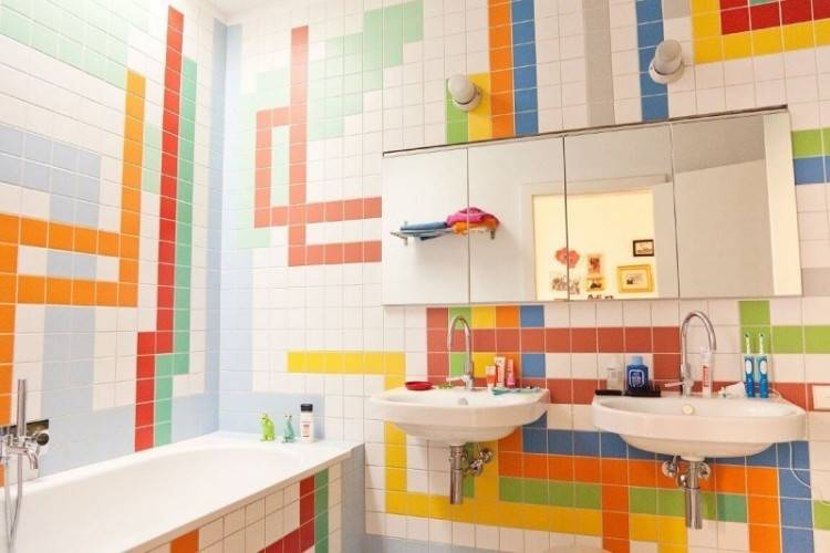 brown bathroom decor orange and blue design amazing red