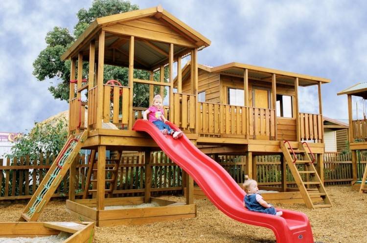 Outdoor Playhouse With Slide With Playhouse With Slide And Sandbox 6 X9 Outdoor Living Today And Playhouse With Slide Playhouse With Slide With Outdoor